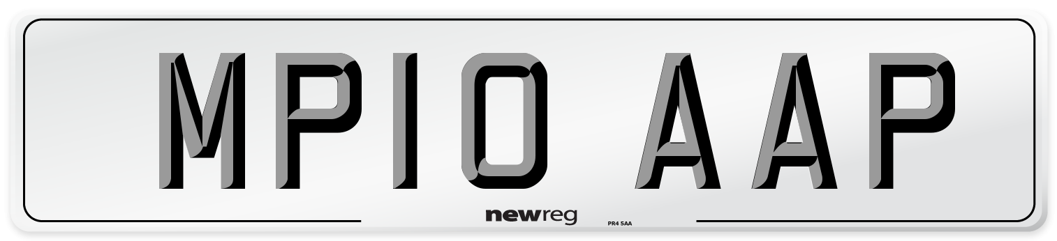 MP10 AAP Number Plate from New Reg